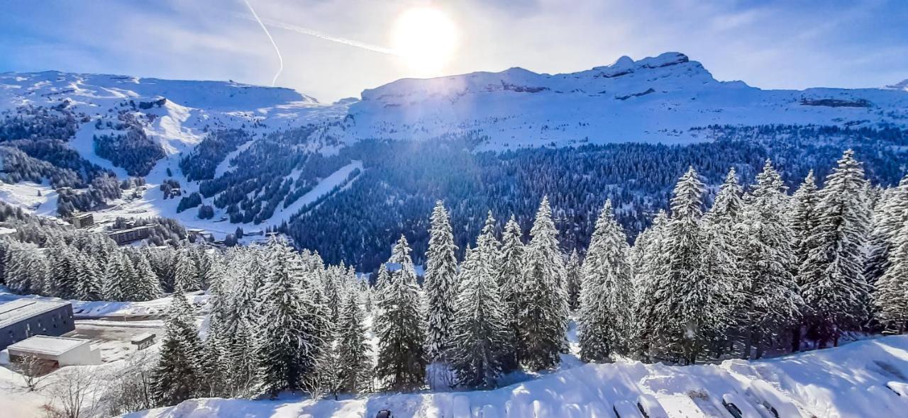South Facing 2-Bed Apartment With Fireplace, Terrasses Deos Flaine Exterior foto